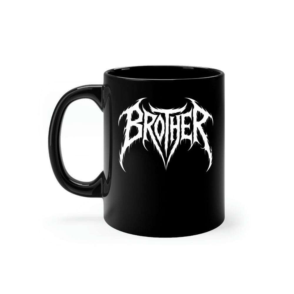 Brother Gothic Typography Logo Mug