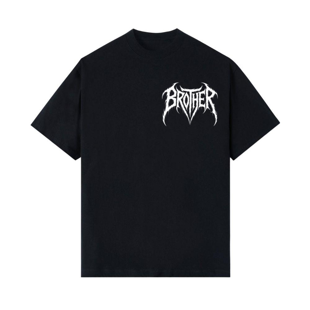 Brother Gothic Typography Logo T-Shirt