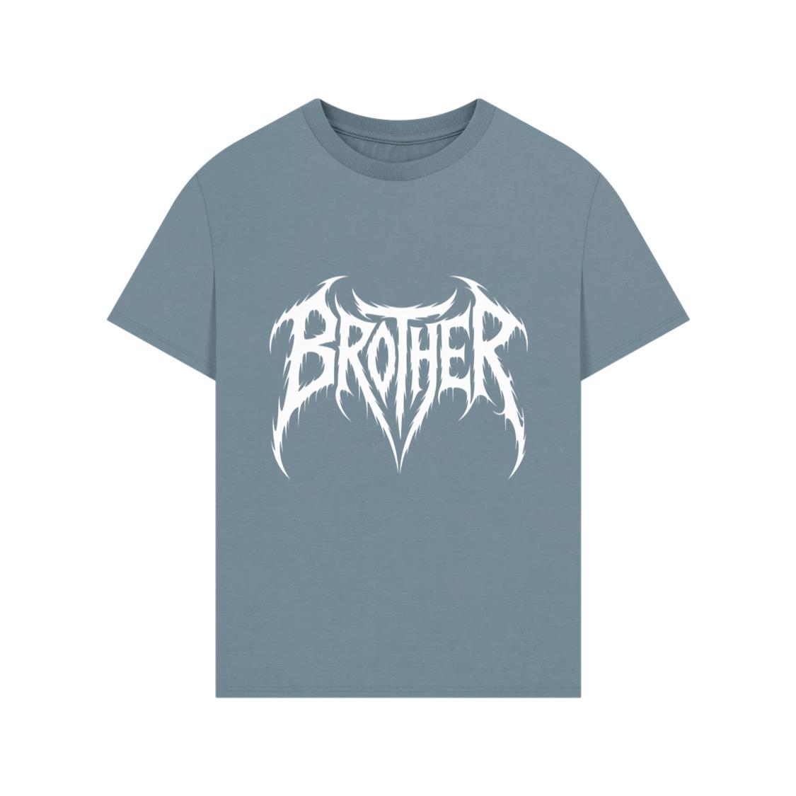 Brother Gothic Typography Logo T-Shirt