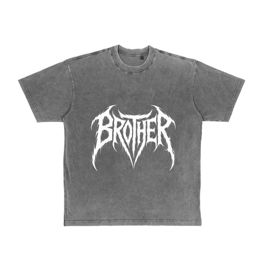 Brother Gothic Typography Logo T-Shirt