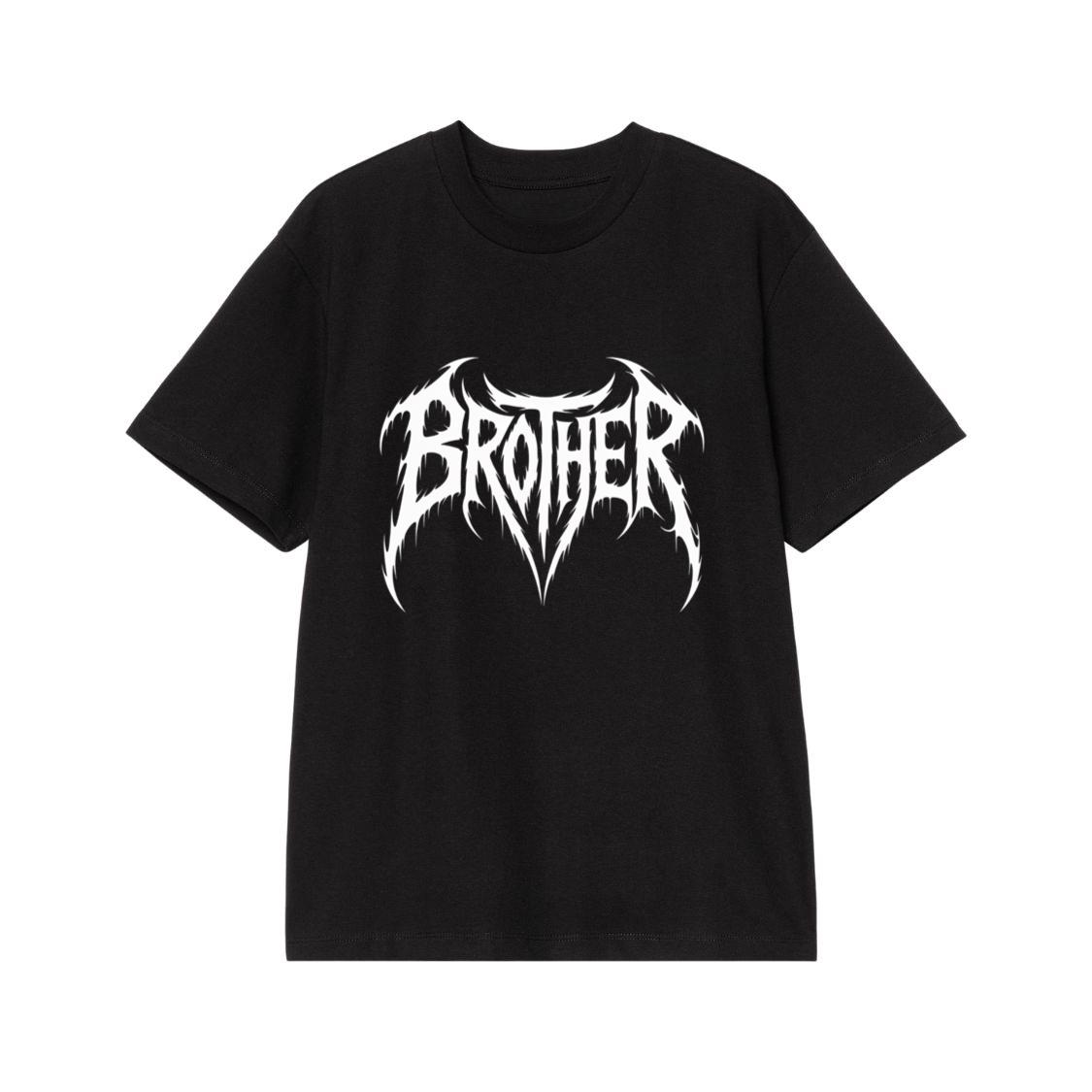 Brother Gothic Typography Logo T-Shirt