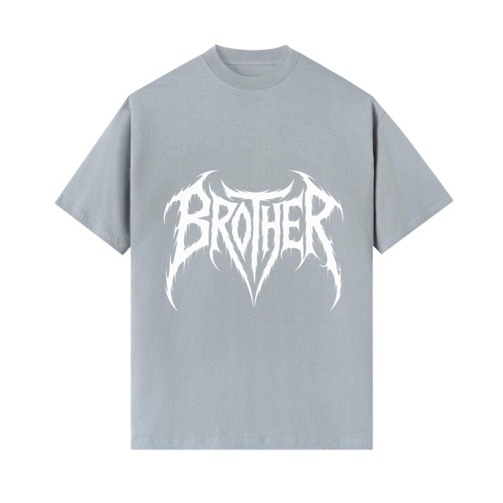 Brother Gothic Typography Logo T-Shirt