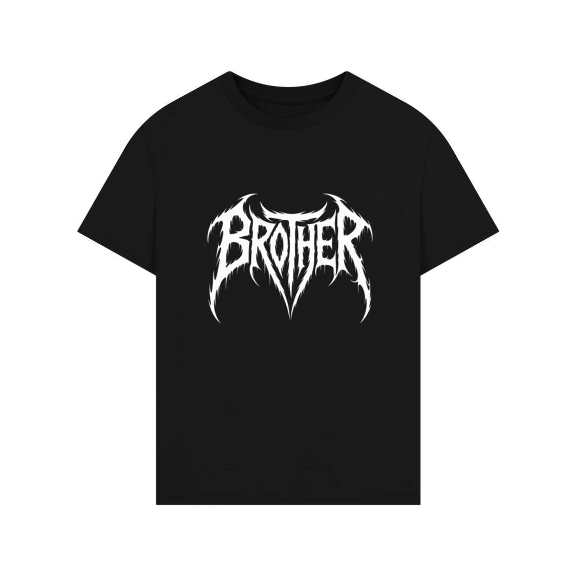 Brother Gothic Typography Logo TShirt Rewinde