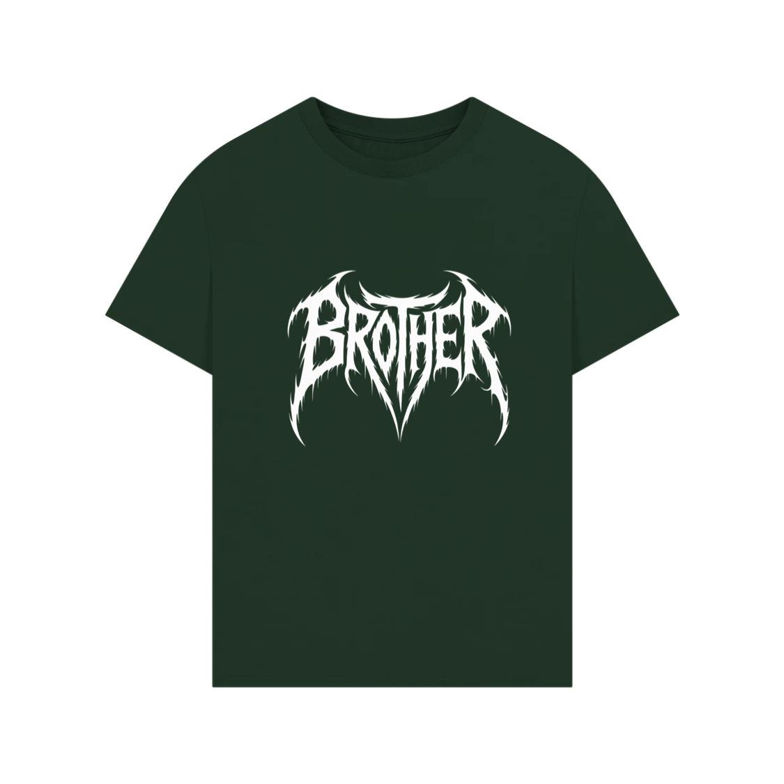 Brother Gothic Typography Logo TShirt Rewinde
