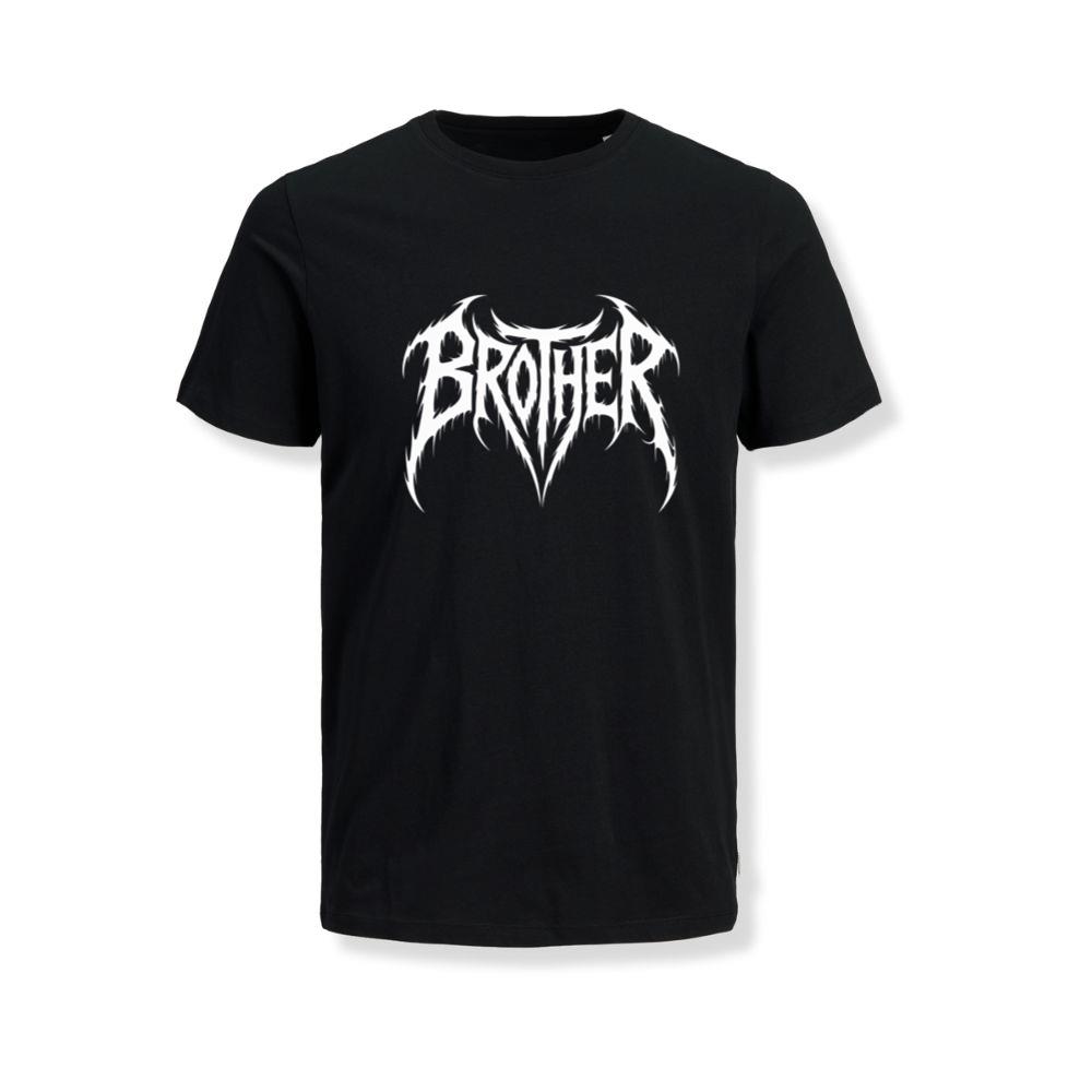 Brother Gothic Typography Logo T-Shirt