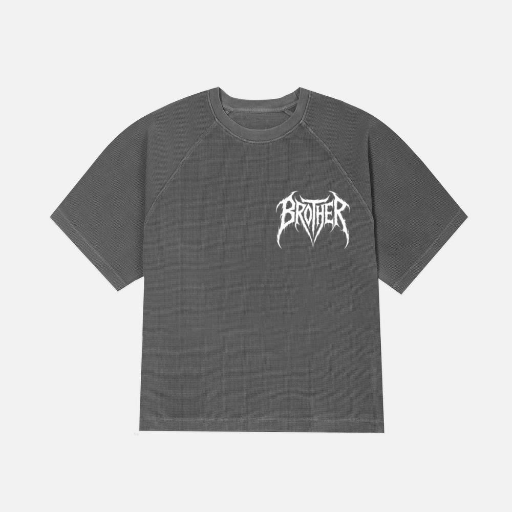 Brother Gothic Typography Logo T-Shirt - Image 3