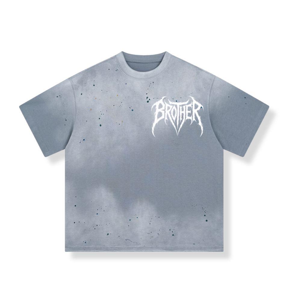 Brother Gothic Typography Logo T-Shirt