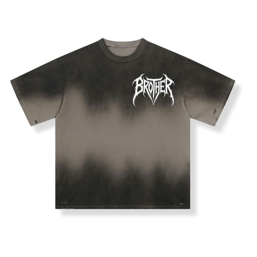 Brother Gothic Typography Logo T-Shirt