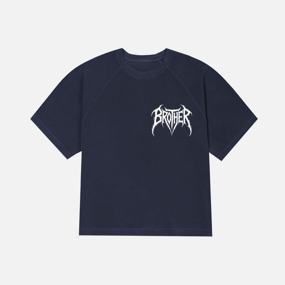 Brother Gothic Typography Logo T-Shirt - Image 2