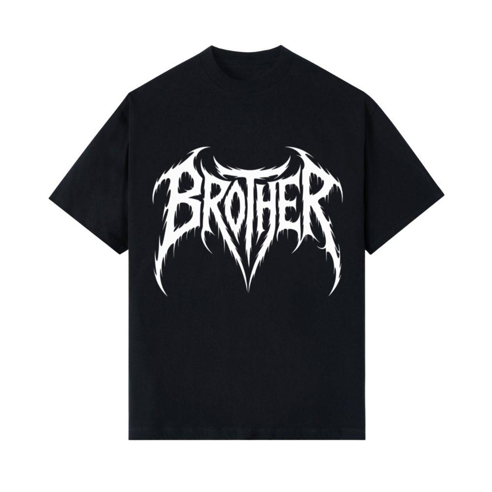 Brother Gothic Typography Logo T-Shirts