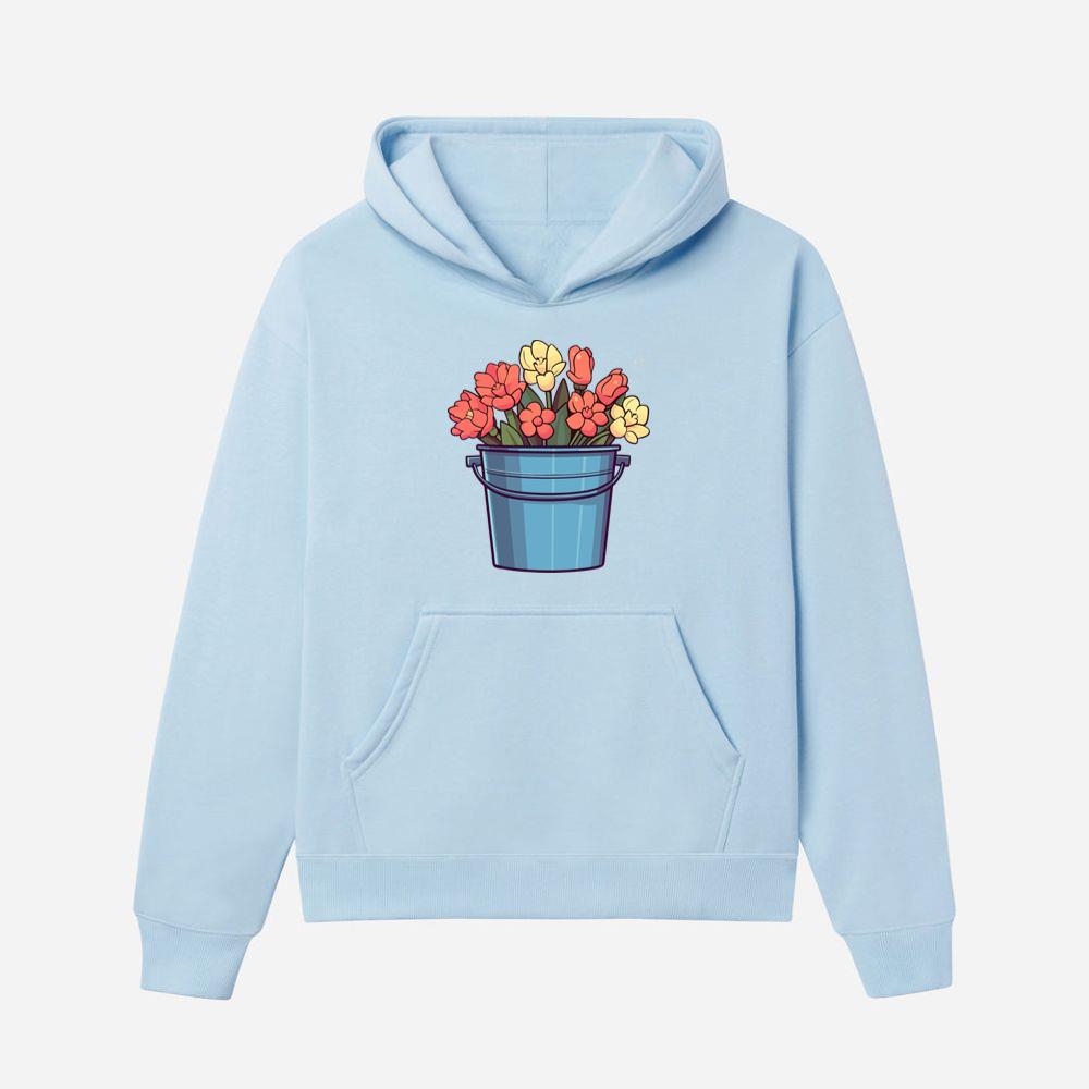 Bucket Full Of Flowers Hoodies