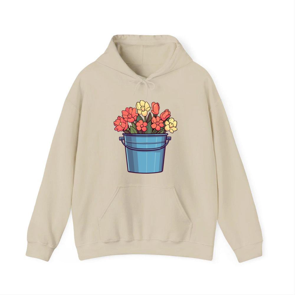 Bucket Full Of Flowers Hoodies