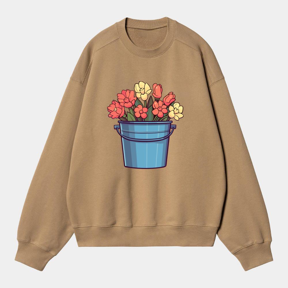 Bucket Full Of Flowers Sweatshirt