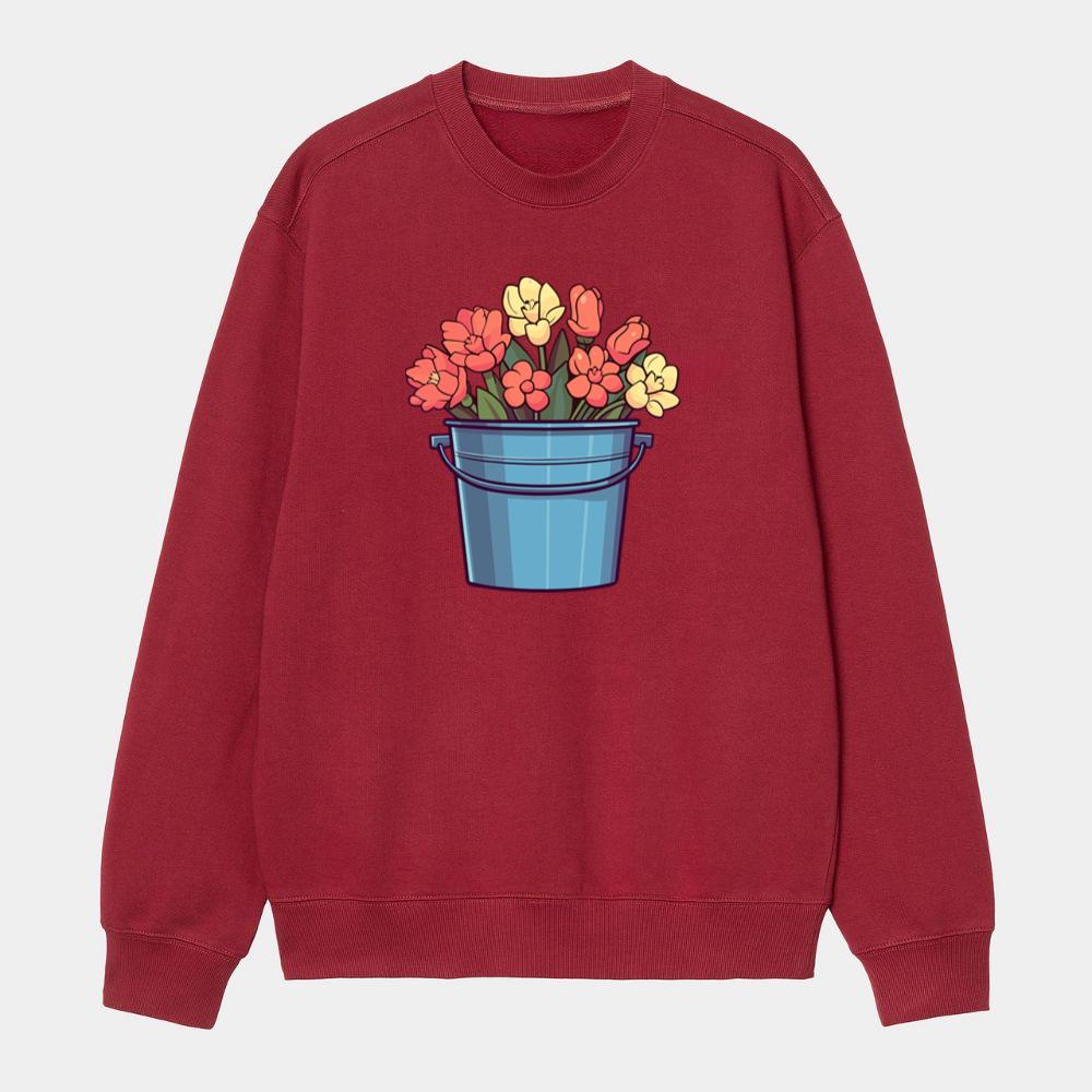 Bucket Full Of Flowers Sweatshirt
