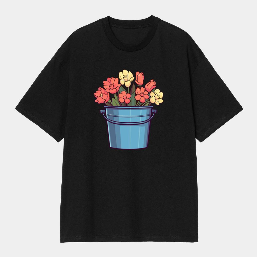 Bucket Full Of Flowers T-Shirts