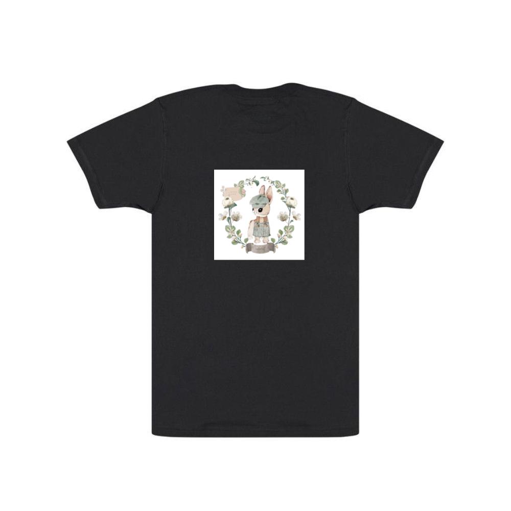 Bunny in Overalls with Floral Wreath T-Shirts
