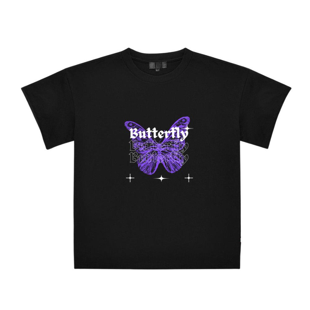 Butterfly Calligraphy Women Cool Caligraphy T-Shirts