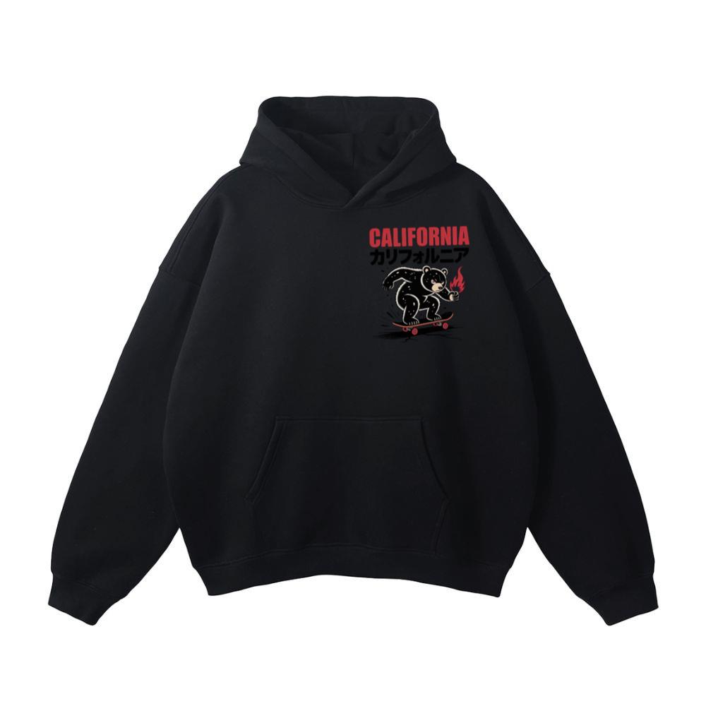 California Retro Horse Rider Japanese Style Design Hoodie