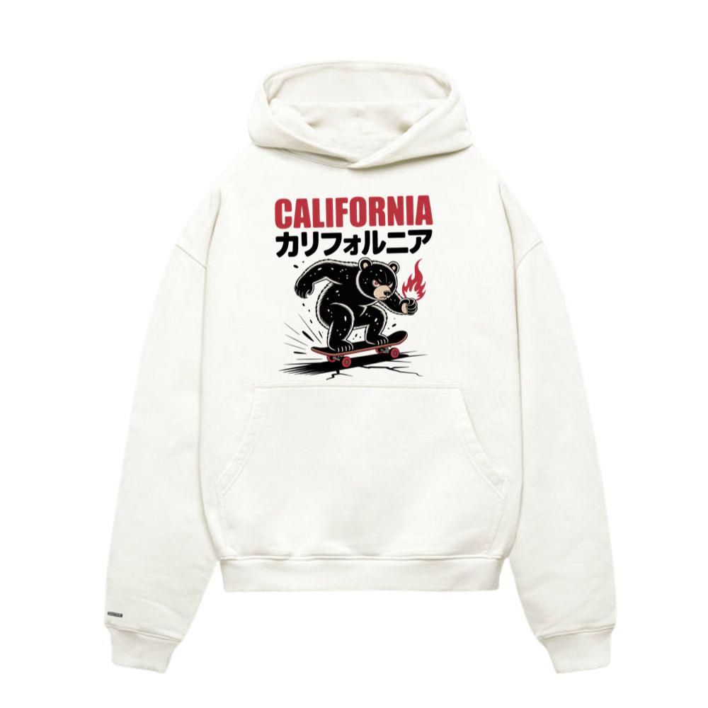 California Retro Horse Rider Japanese Style Design Hoodie