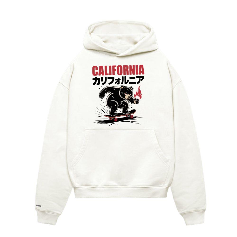 California Retro Horse Rider Japanese Style Design Hoodies