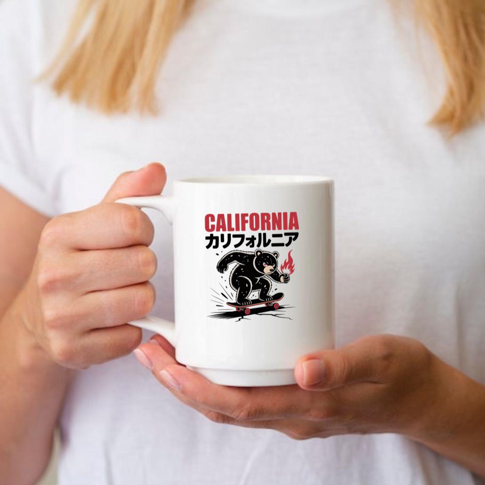 California Retro Horse Rider Japanese Style Design Mug