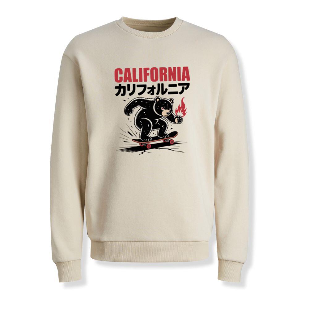 California Retro Horse Rider Japanese Style Design Sweatshirt - Image 2