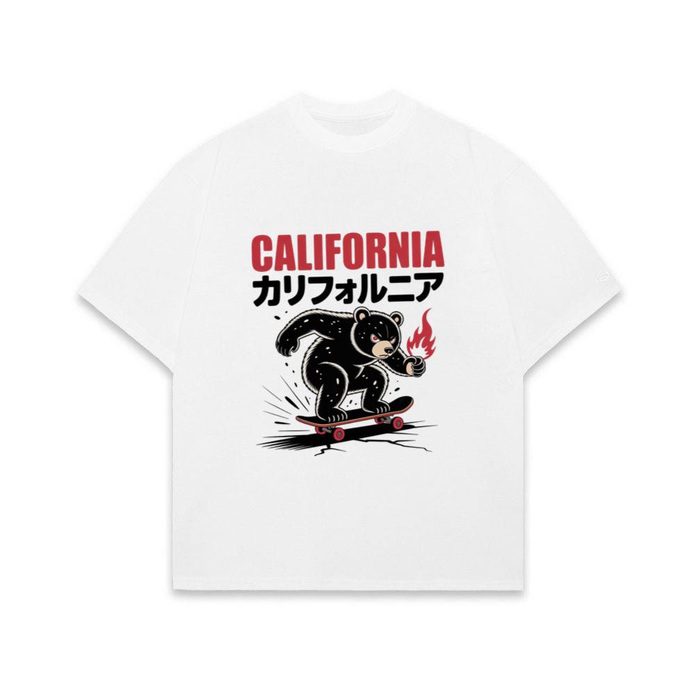 California Retro Horse Rider Japanese Style Design T-Shirt