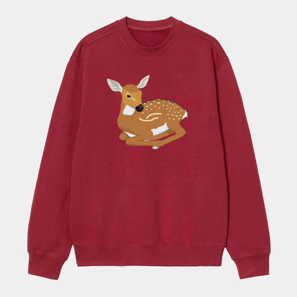 Calm Deer in Resting Pose Sweatshirt