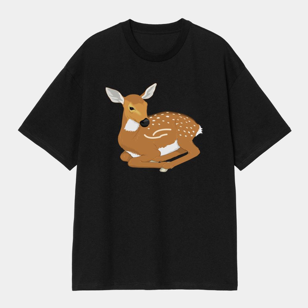 Calm Deer in Resting Pose T-Shirts