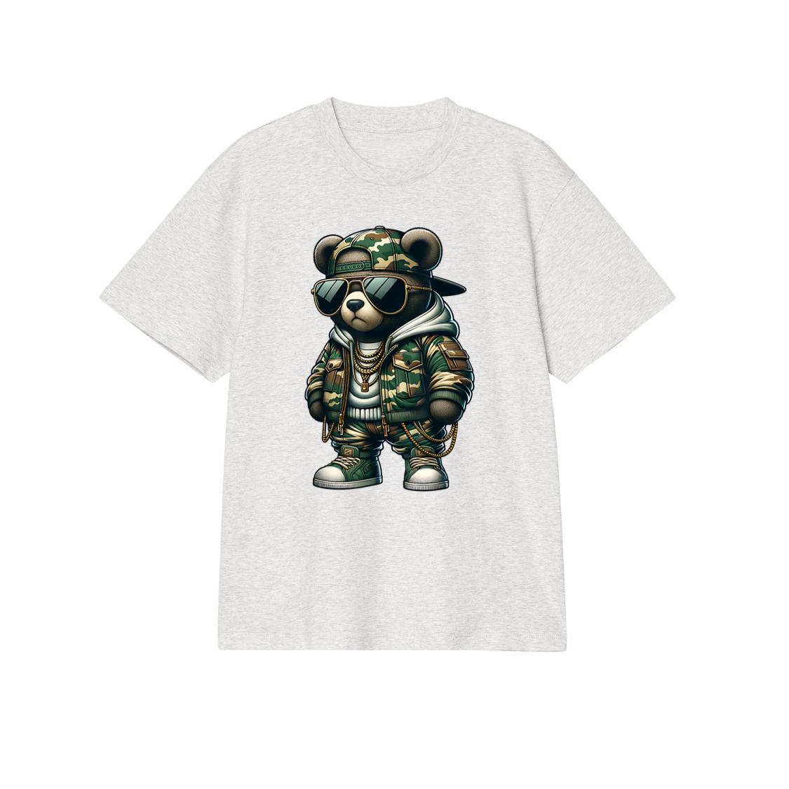 Camo Teddy Bear Hip-Hop Streetwear-Urban Camouflage Bear T-Shirt