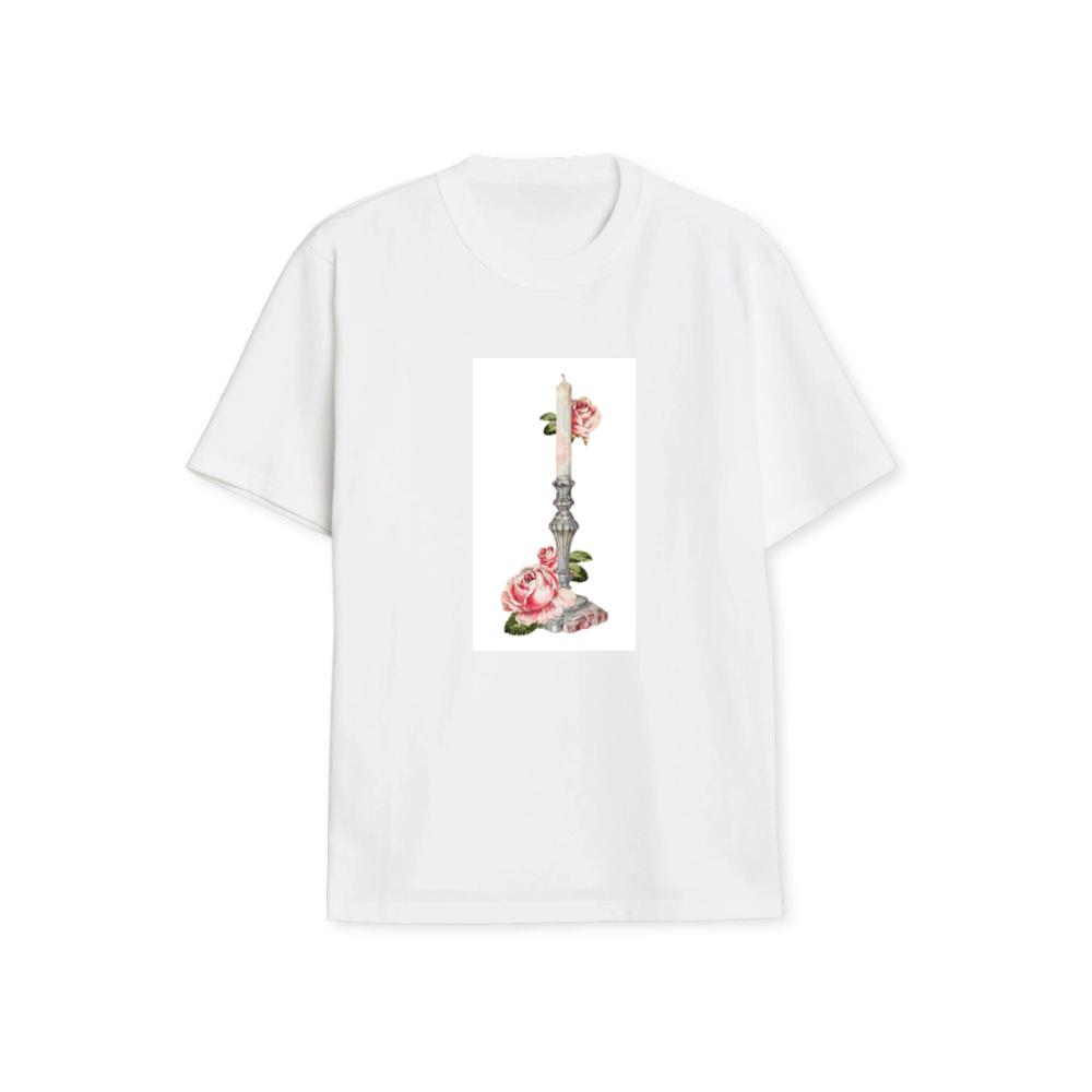 Candle and Roses in a Vintage Setting T-Shirts