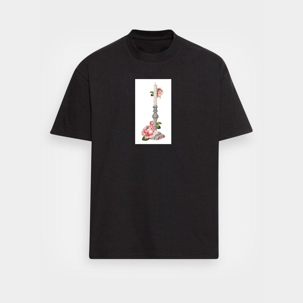 Candle and Roses in a Vintage Setting T-Shirts