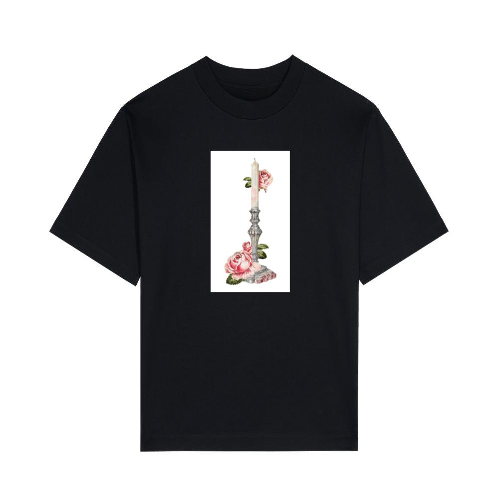 Candle and Roses in a Vintage Setting T-Shirts