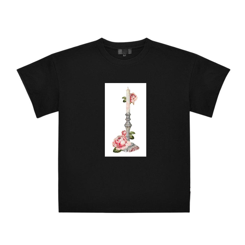 Candle and Roses in a Vintage Setting T-Shirts