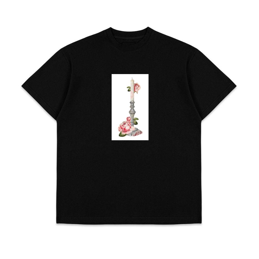 Candle and Roses in a Vintage Setting T-Shirts