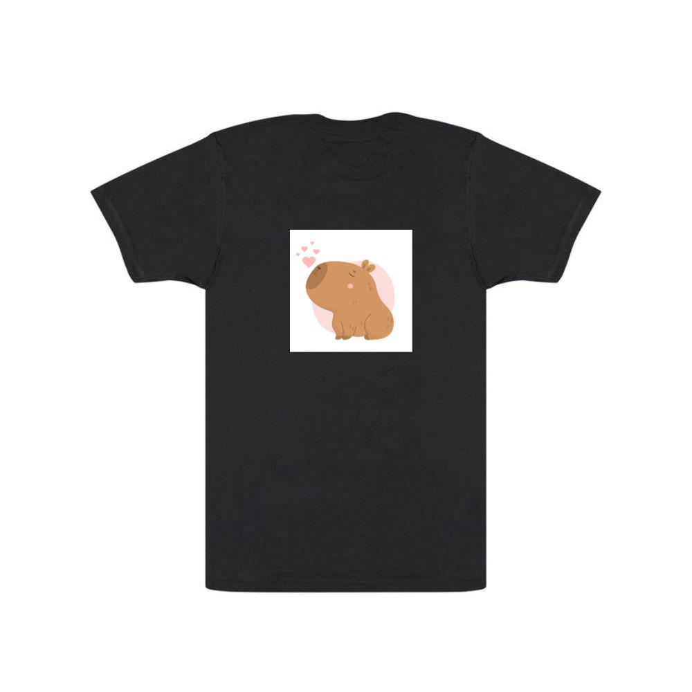 Capybara with Pink Hearts Surrounding T-Shirts