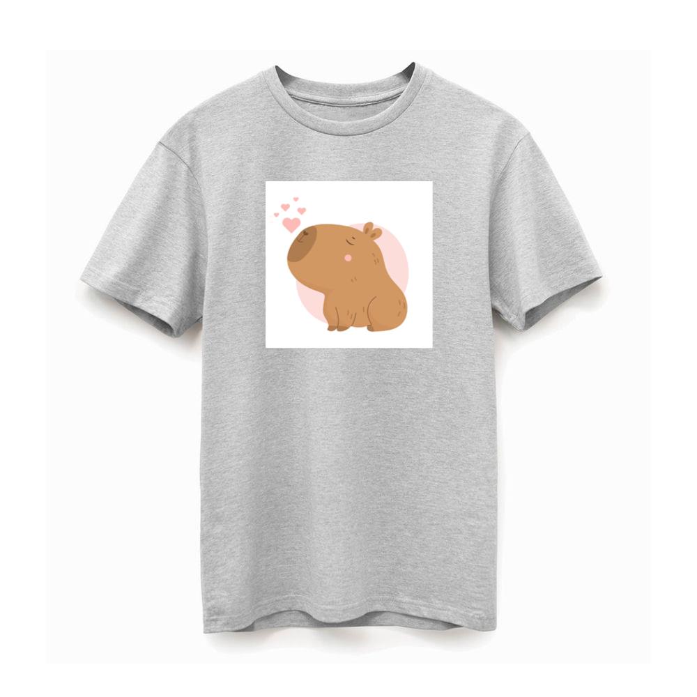 Capybara with Pink Hearts Surrounding TShirts Britishtransit