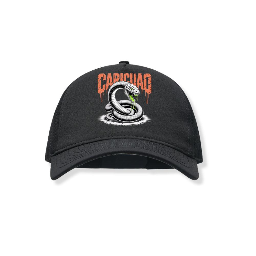 Carichao Venomous Snake with Fangs and Dripping Venom Design Black Hat