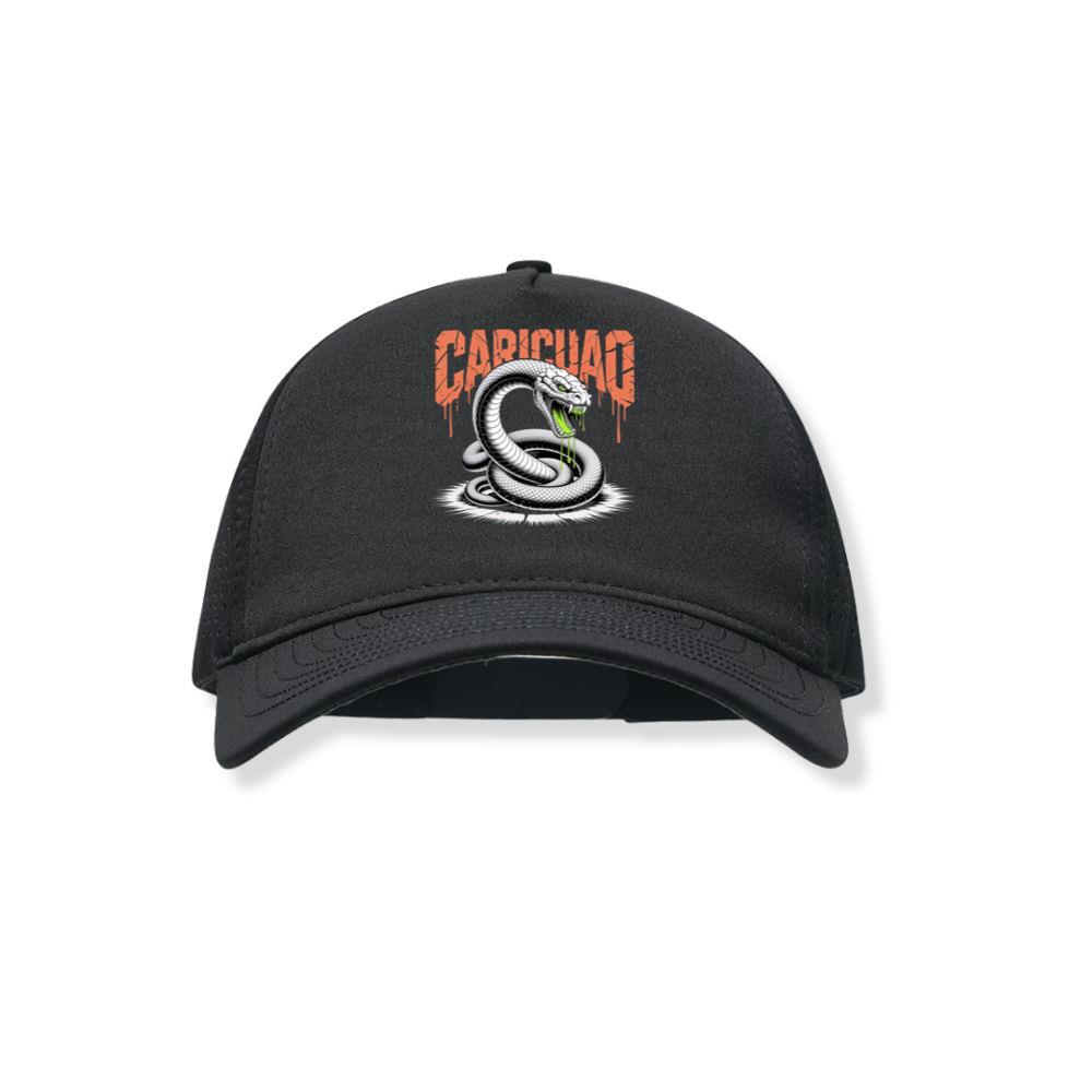 Carichao Venomous Snake with Fangs and Dripping Venom Design Black Hat