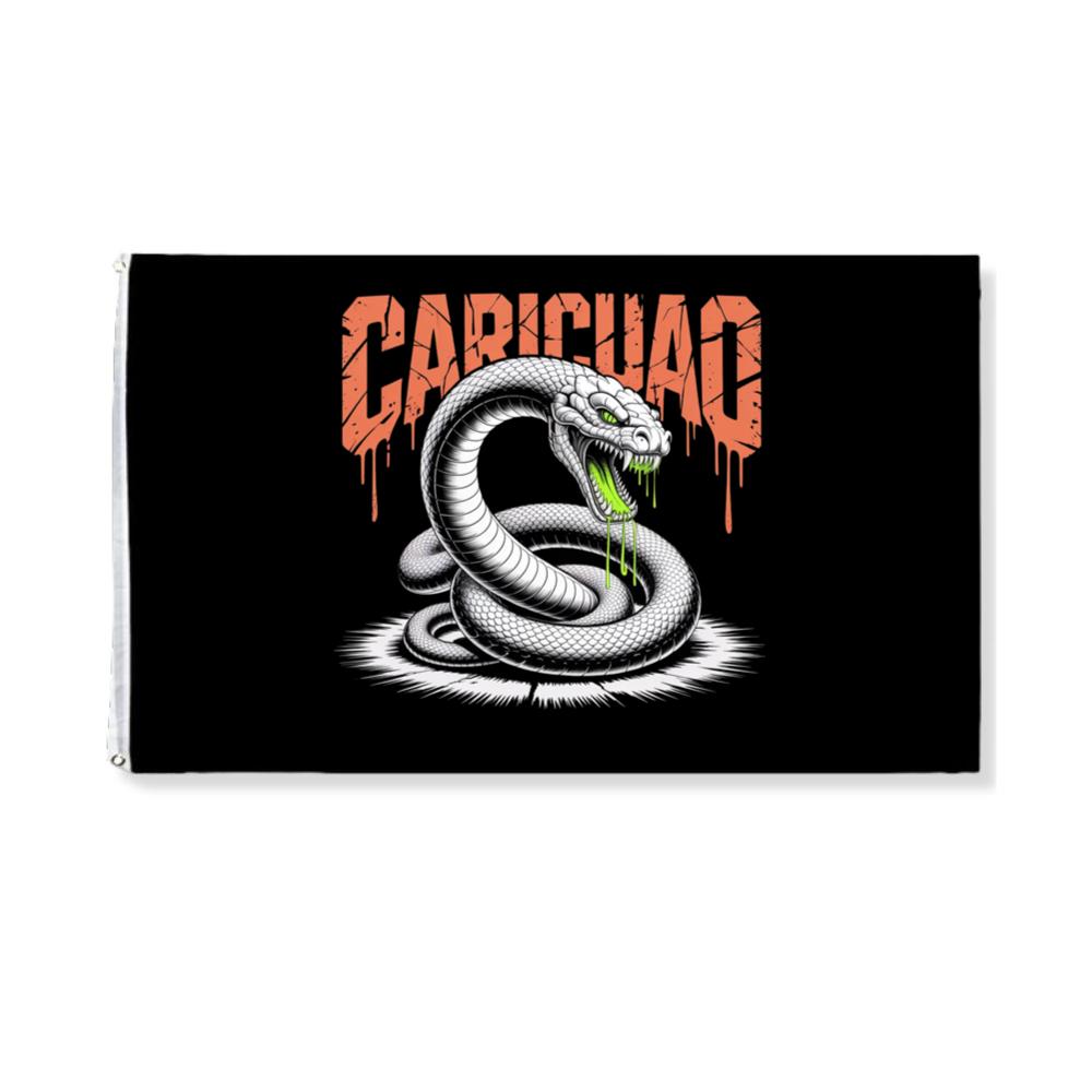 Carichao Venomous Snake with Fangs and Dripping Venom Design Flat