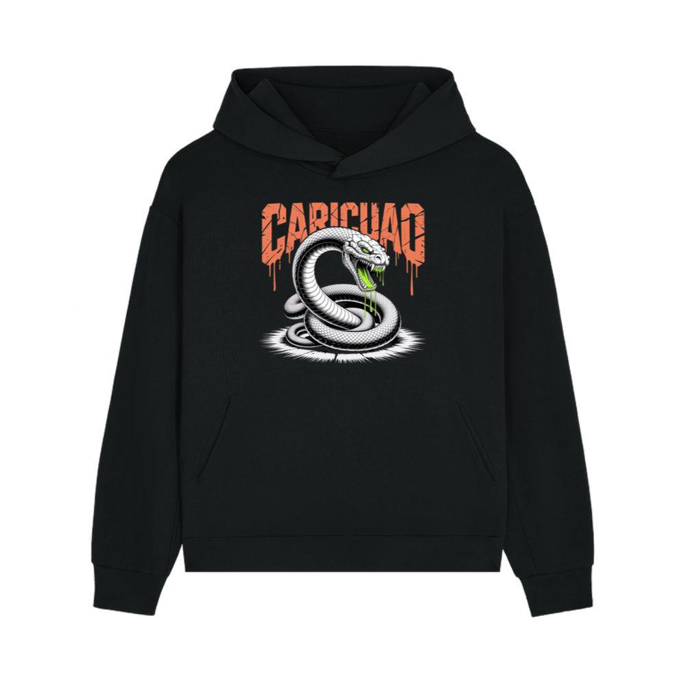 Carichao Venomous Snake with Fangs and Dripping Venom Design Hoodie