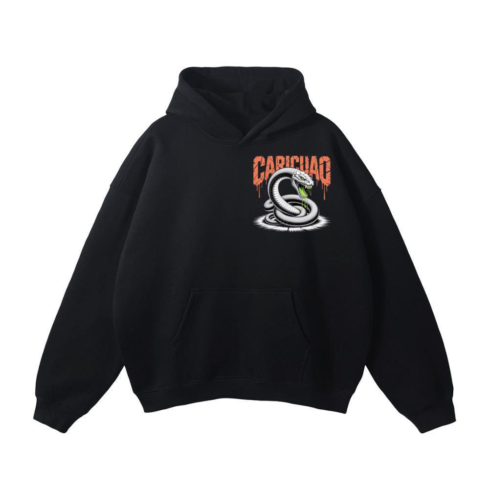 Carichao Venomous Snake with Fangs and Dripping Venom Design Hoodie