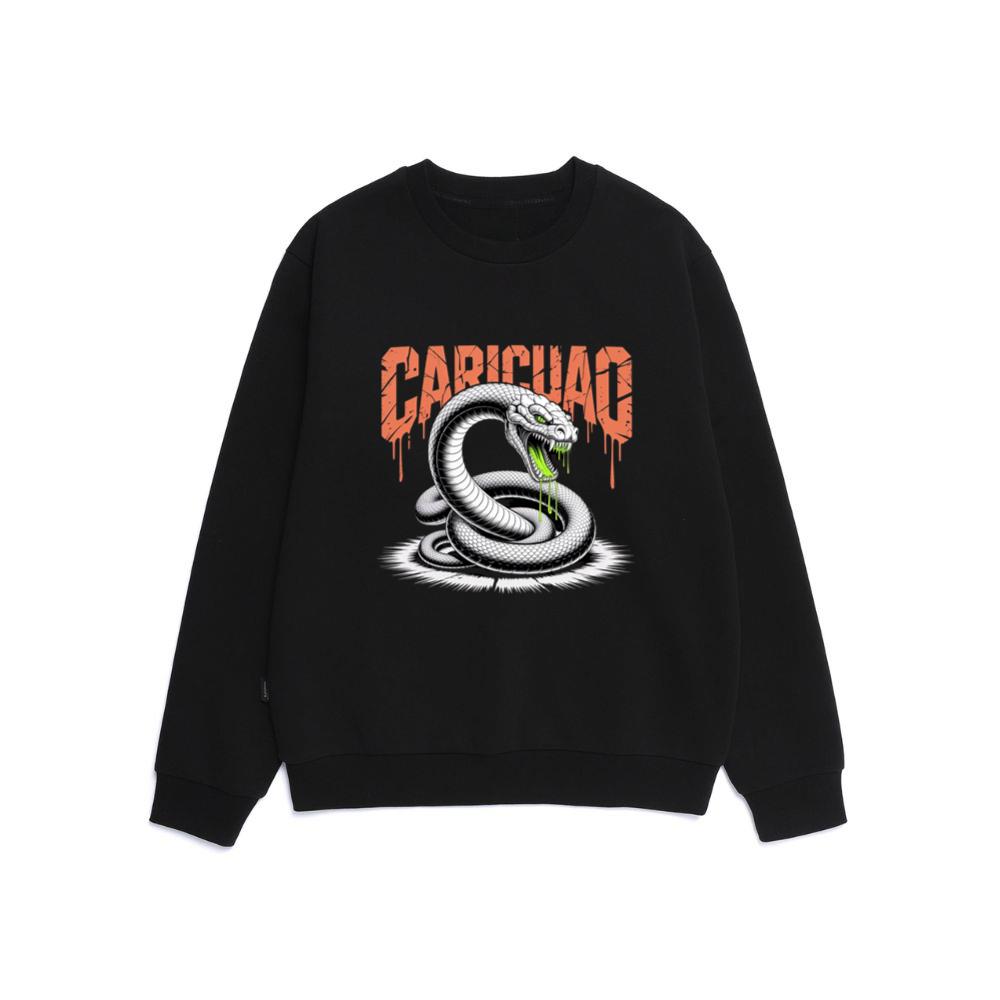 Carichao Venomous Snake with Fangs and Dripping Venom Design Sweatshirt
