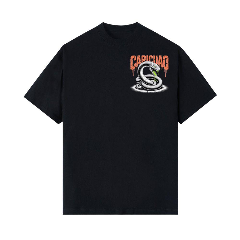 Carichao Venomous Snake with Fangs and Dripping Venom Design T-Shirt