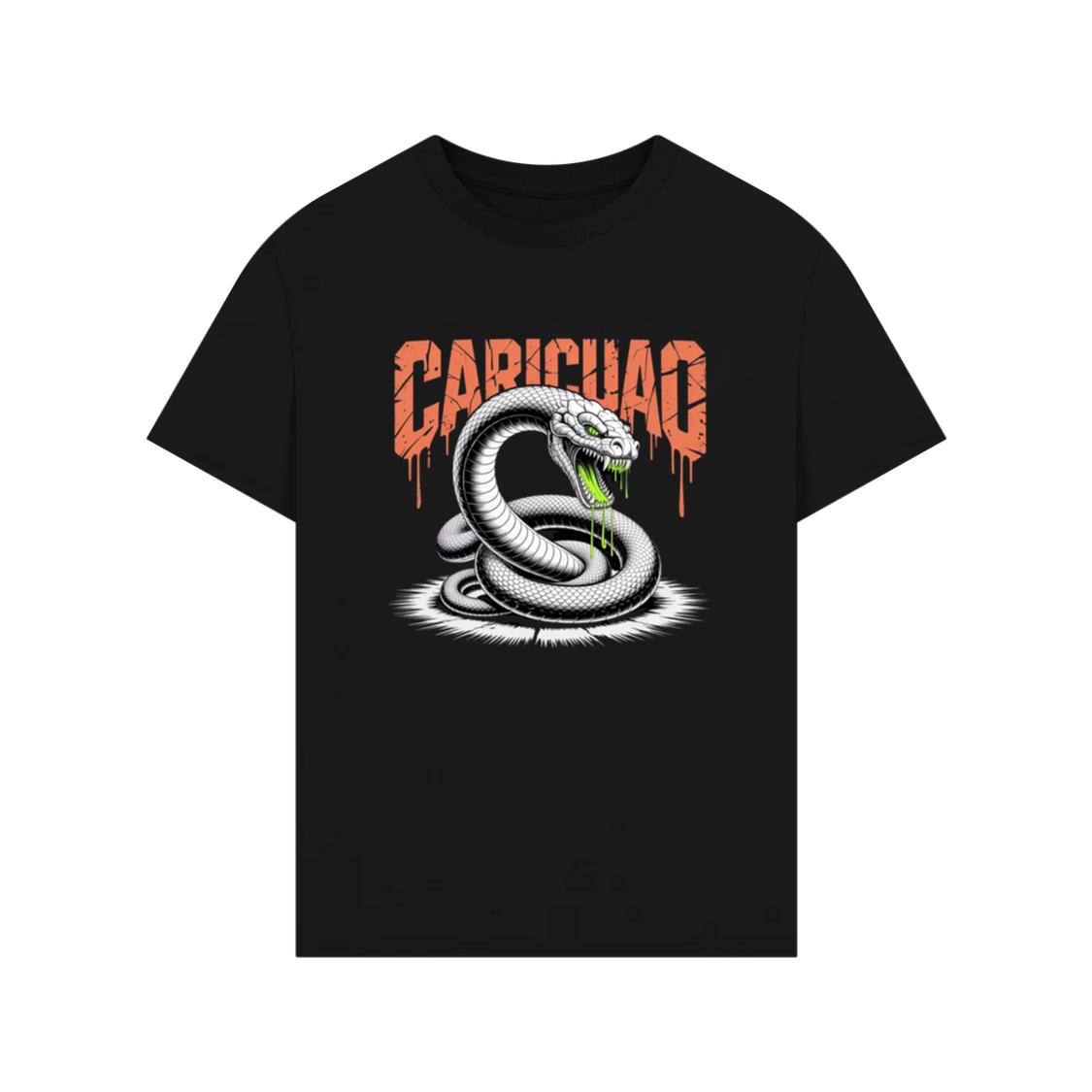 Carichao Venomous Snake with Fangs and Dripping Venom Design T-Shirt