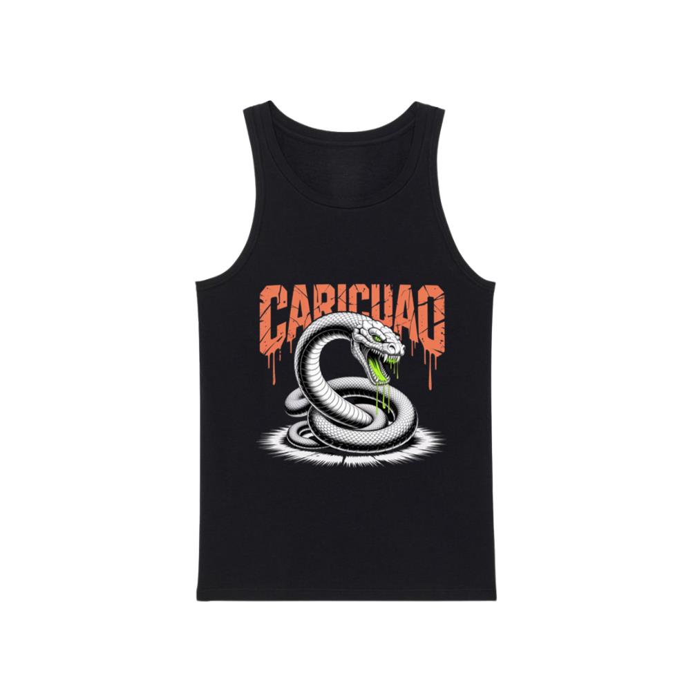 Carichao Venomous Snake with Fangs and Dripping Venom Design Tank Top