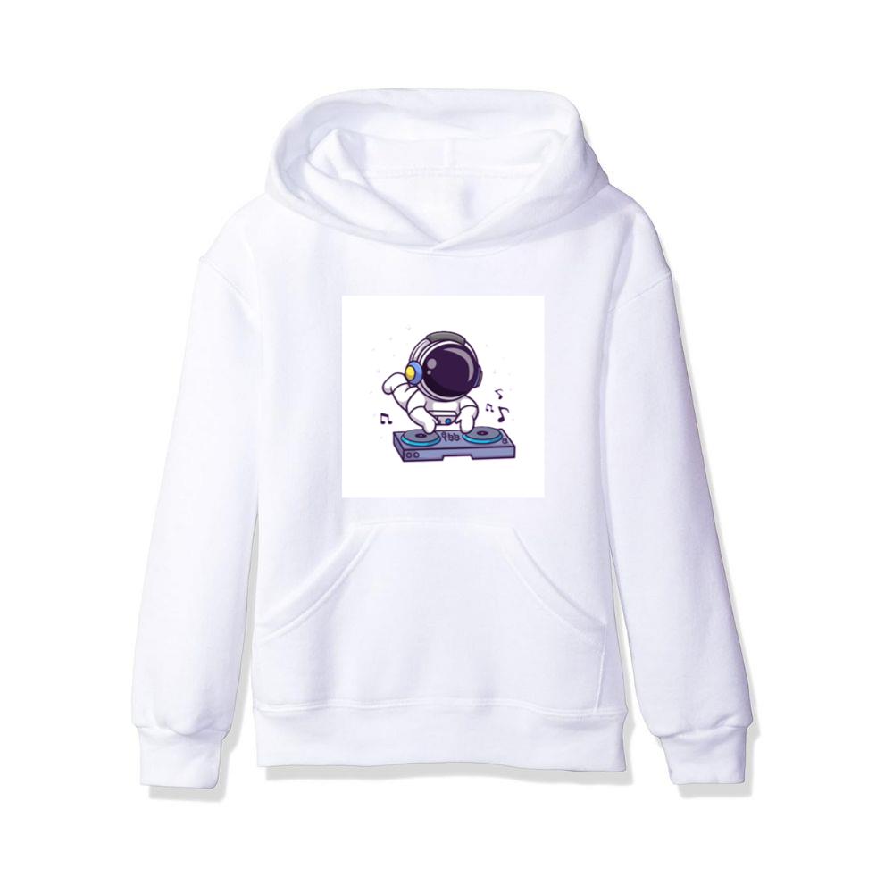 Cartoon Astronaut DJ Illustration Hoodies