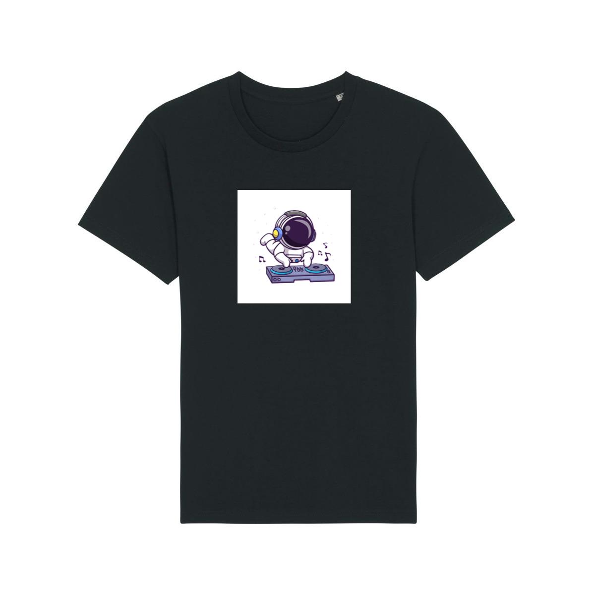 Cartoon Astronaut DJ Illustration T-Shirts