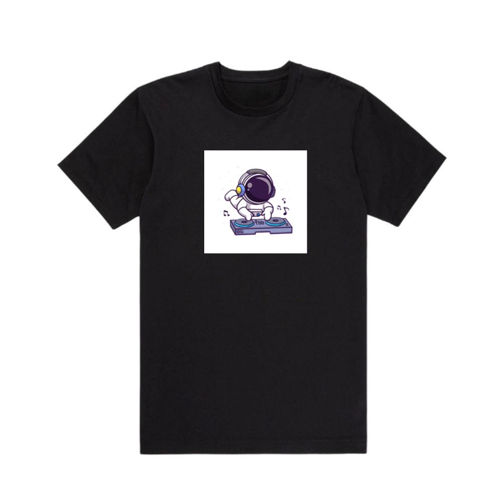 Cartoon Astronaut DJ Illustration T-Shirts