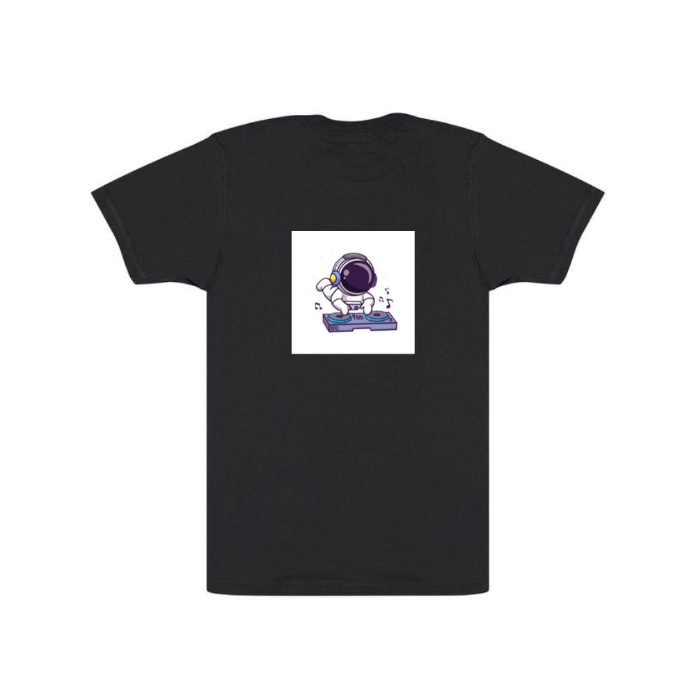 Cartoon Astronaut DJ Illustration T-Shirts
